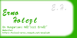 erno holczl business card